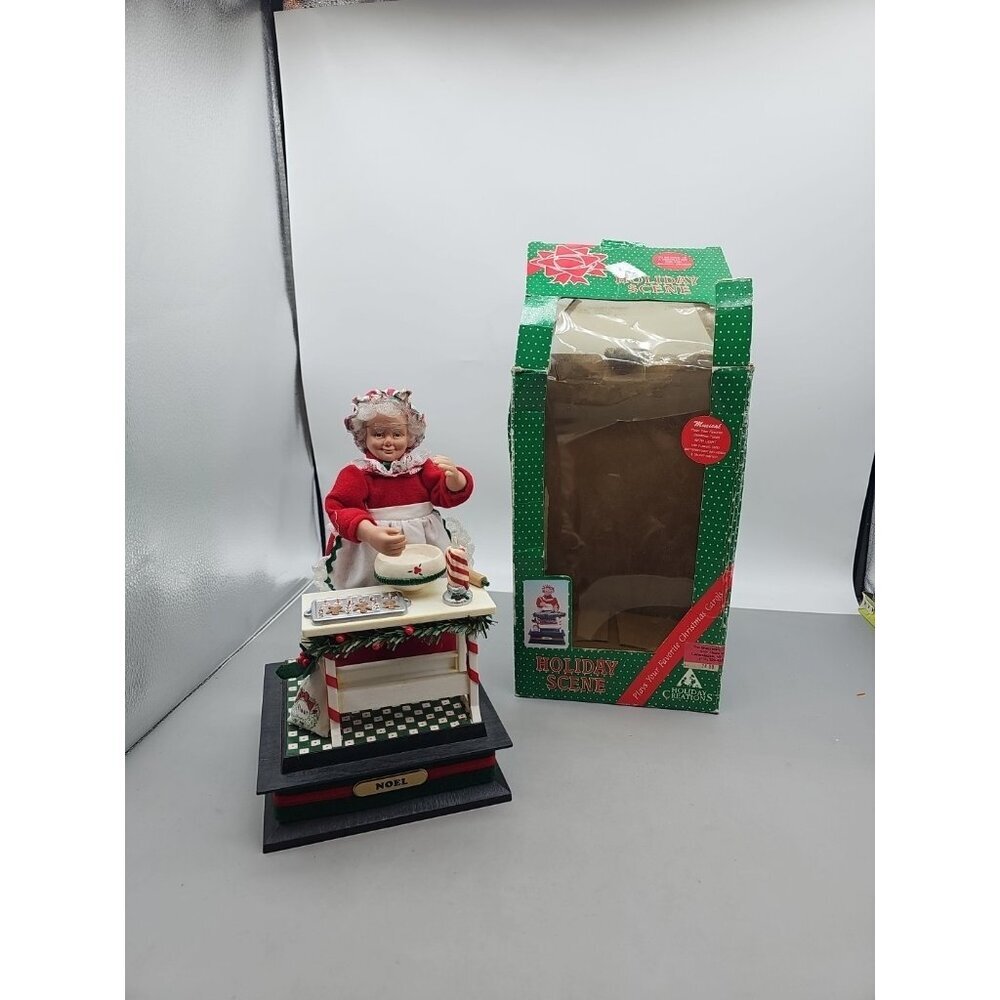 Animated Musical Mrs. Claus Making Cookies Holiday Scene 1992 Not Working